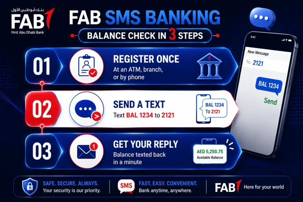 FAB Balance Check 2026 | Mobile, Online, ATM, & SMS Methods FAB Balance Check from SMS