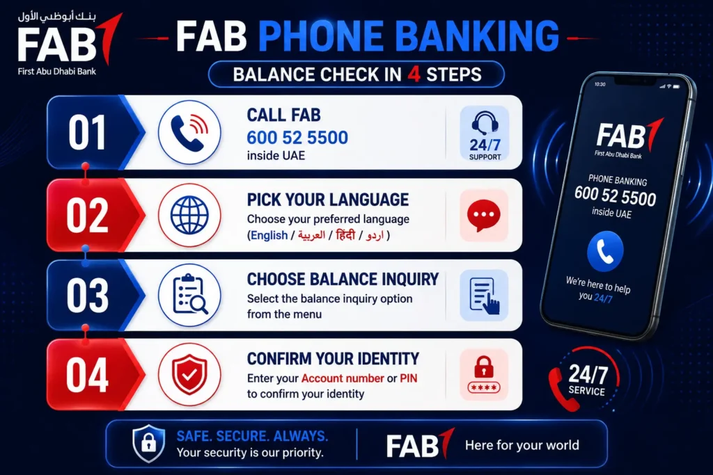 FAB Balance Check 2026 | Mobile, Online, ATM, & SMS Methods FAB Balance Check from phone