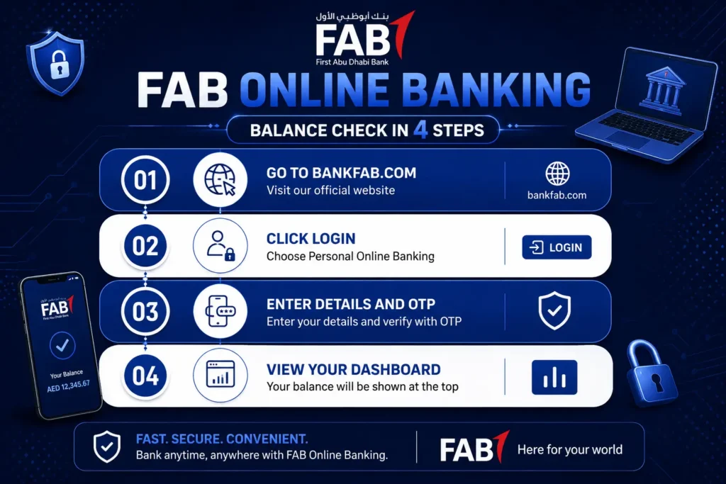FAB Balance Check 2026 | Mobile, Online, ATM, & SMS Methods fab balance check form omline